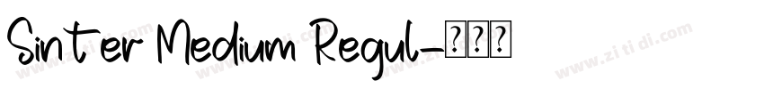 Sinter Medium Regul字体转换